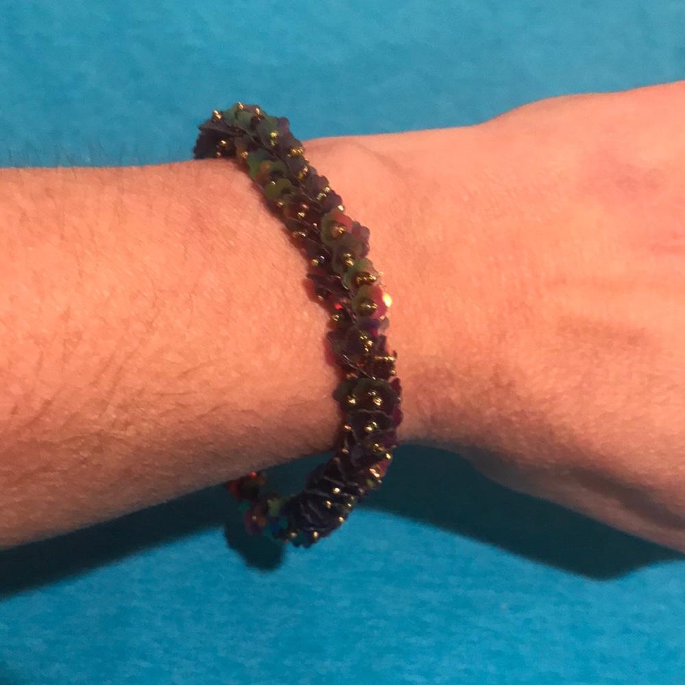 Bracelet, GLF steel acrylic 6.5 in